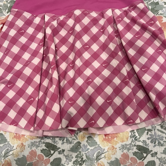 Nike Pink Plaid Mini Skirt - Picture 1 of 8